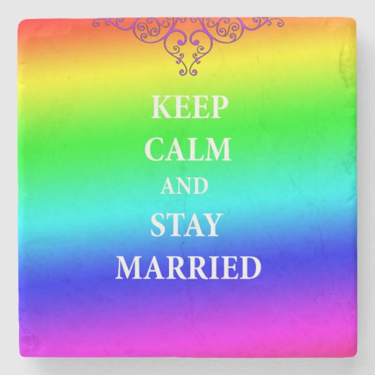 Positief Quote Marriage Marble Stone Onderzetter (Voorkant)