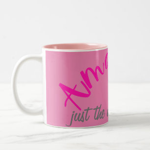 Positief Roze Geweldig Precies Zoals Je Bent Dames Tweekleurige Koffiemok
