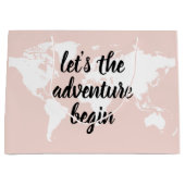 Positief roze laat het avontuur Wereldkaart beginn Groot Cadeauzakje (Voorkant)