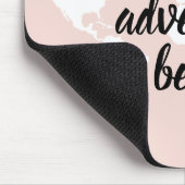 Positief roze laat het avontuur Wereldkaart beginn Muismat (Hoek)