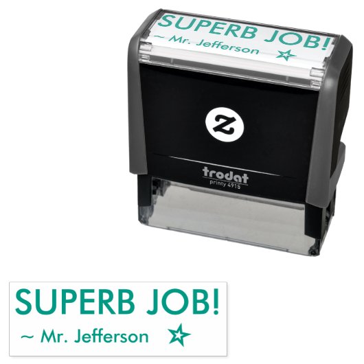 Positief "SUPERB JOB!" Rubberstempel sorteren Zelfinktende Stempel