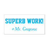 Positief "SUPERB WORK!" + Naam van aangepaste gesp Zelfinktende Stempel (Design)