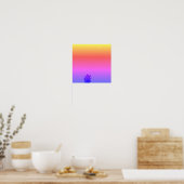 Positief tropisch boompalmmoonminimalisme bij vibe poster (Keuken)