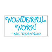 Positief "WONDERFUL WORK!" + Aangepaste onderwijsn Zelfinktende Stempel (Design)