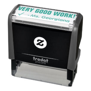 Positief "ZEER GOED WERK!" Het sorteren Rubberzege Zelfinktende Stempel