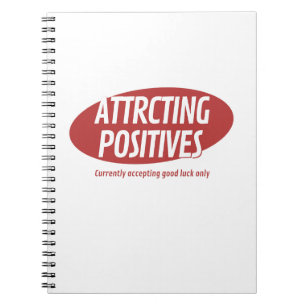 Positiefs Aantrekken Alleen Goede Kans Typografie Notitieboek