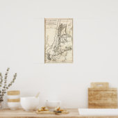 Posities in Island en New York Poster (Keuken)