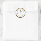 POSITIESCHERM MET Goud MATIGE POPURIM Script Ronde Sticker (Tas)