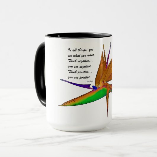 Positieve aangepaste koffie-Mok Mok (Voorkant links)