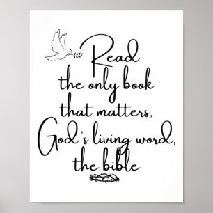 Positieve aanmoediging om de Bijbel te lezen - de  Poster
