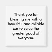 Positieve affirmatie magneet - Dankbaarheid verkla (Voorkant)