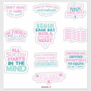 Positieve affirmatie Spiegel Set van Sticker