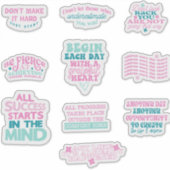 Positieve affirmatie Spiegel Set van Sticker (Voorkant)
