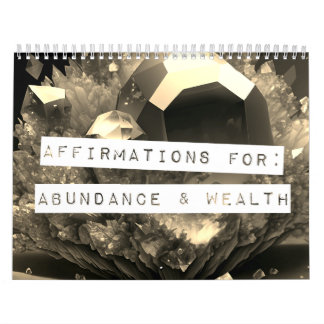 Positieve affirmaties Birthstone Crystal Abundance Kalender