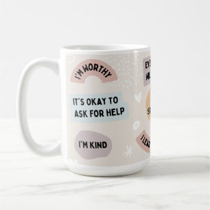 Positieve Affirmaties 'Ik Ben Het Waard' Mentale G Koffiemok