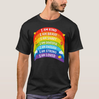 Positieve Affirmaties Regenboog T-shirt