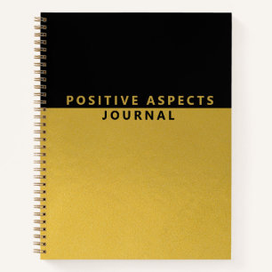 Positieve Aspecten Minimalistisch Gouden Folie Tij Notitieboek