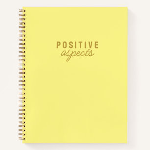 positieve aspecten minimalistische gele dankbaarhe notitieboek