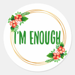 positieve beelden voor levensacceptatie en zelfzor ronde sticker