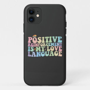 Positieve Bekrachtiging Is Mijn Liefdestaal Groovy iPhone 11 Hoesje