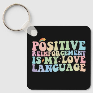 Positieve Bekrachtiging Is Mijn Liefdestaal Groovy Sleutelhanger