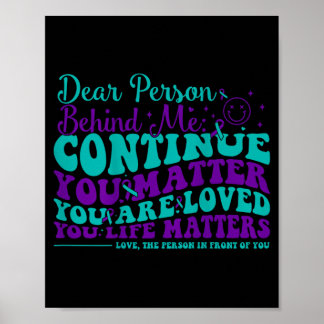 Positieve Bericht Preventie Bewustzijn Groovy Poster