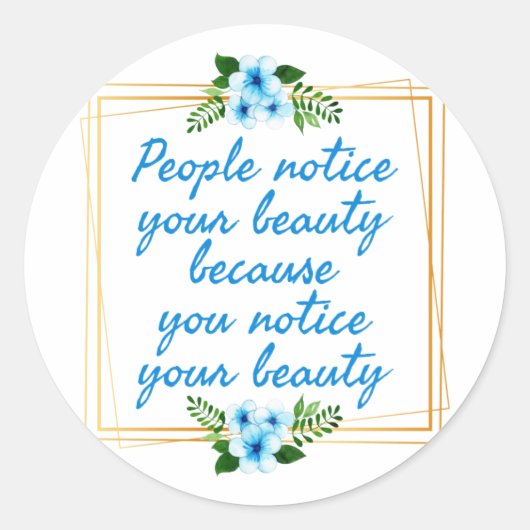 positieve bevestigende citaten voor haar ronde sticker (Voorkant)