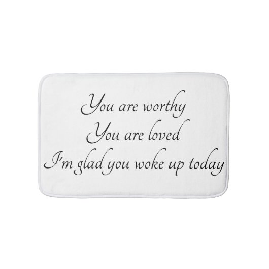 "Positieve bevestiging" Bath Mat (Voorkant)