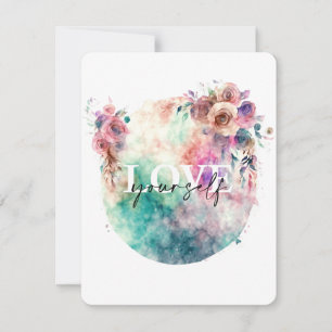 Positieve bevestiging - Hou van jezelf Feestdagenkaart