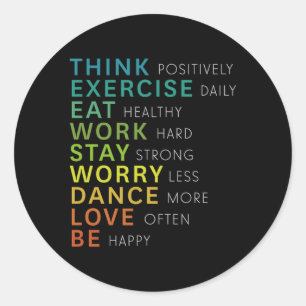 Positieve bevestiging Inspirerend motivatie Ronde Sticker