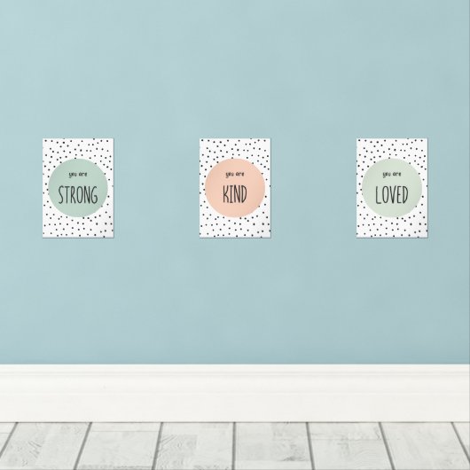 Positieve bevestiging muurkunst sets (Houten vloer)