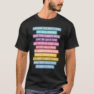 Positieve bevestiging van de wereldburger en de we t-shirt