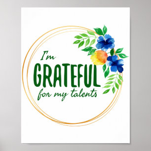 positieve bevestiging van werk poster