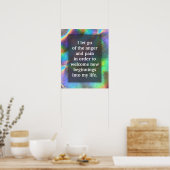 Positieve bevestiging vergiffenis hoger beheer poster (Keuken)