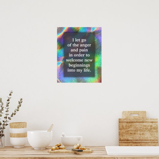 Positieve bevestiging vergiffenis hoger beheer poster (Keuken)