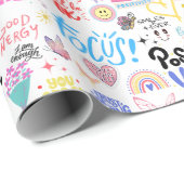 Positieve bevestigingen inpakpapier (Rol Hoek)