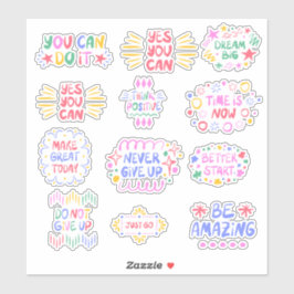 Positieve bevestigingen op maat gesneden vinyl Sti Sticker