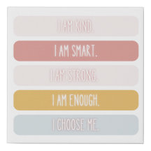 Positieve bevestigingen printset, Kinder wandkunst