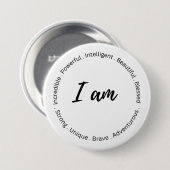 Positieve bevestigingsknop ronde button 7,6 cm (Voorkant /achterkant)