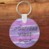 "Positieve blokjes alleen Paarse Sleutelhanger (Voorkant)