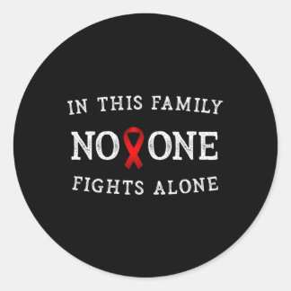 Positieve boodschap Hartziekte Bewustzijn voor vro Ronde Sticker