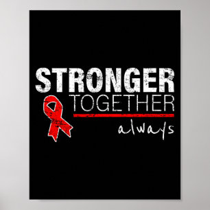 Positieve boodschap voor vrouwen mannen hartziekte poster