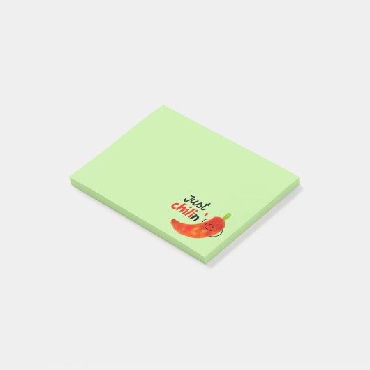 Positieve Chili Pepper Pun - gewoon kind Post-it® Notes (Schuin)