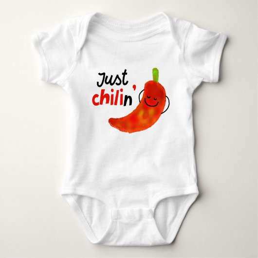Positieve Chili Pepper Pun - gewoon kind Romper (Voorkant)