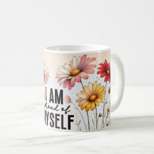 Positieve citaten bloemenmok koffiemok