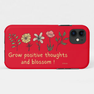 POSITIEVE DENKEN GROEIEN EN motivatie BLOSSOM iPhone 11 Hoesje