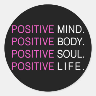 Positieve emotionele mensenlevens ronde sticker