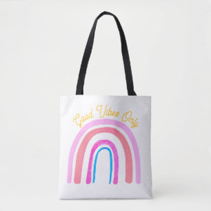 Positieve Energie Folk Art Regenboog Draagtas