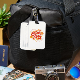 Positieve Energie Goede Vibes Bagage Label Ontwerp
