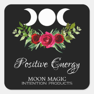 Positieve Energy Crystal Candle Labels